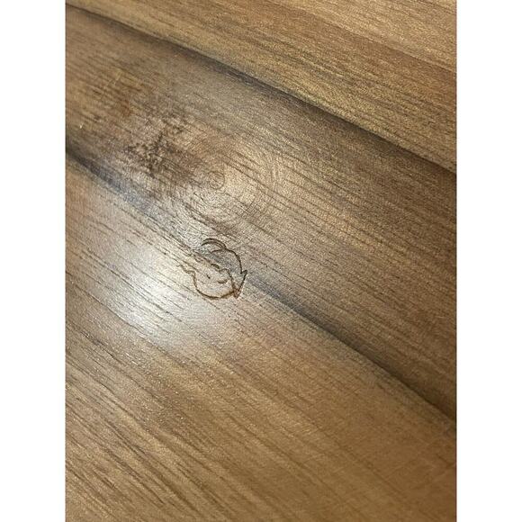 Vintage Bohemian Hand Carved Wooden Plate 7" - Marked/signed olive tree? - Picture 8 of 8